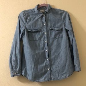 Old Navy- Jean Blue Button Down Long Sleeve - XS